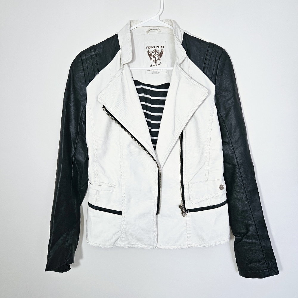 Asymmetrical Zip "Leather" Jacket